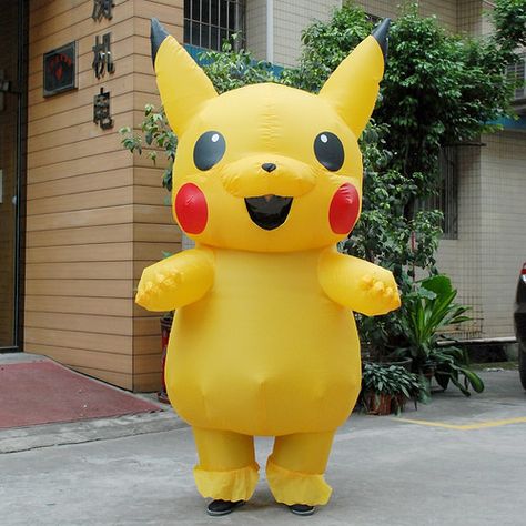 Pikachu Inflatable Mascot Cosplay Costume for Adults | by pikachucosplaycostumes Pikachu Costume Kids, Pikachu Halloween Costume, Pikachu Halloween, Christmas Pokemon, Pikachu Costume, Pokemon Costumes, Pokemon Halloween, Inflatable Costumes, Cosplay Halloween