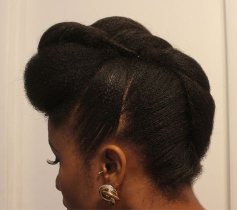 french+roll+updo+for+medium+natural+hair French Roll Updo, Medium Natural Hair Styles, French Roll Hairstyle, Classy Updo, Natural Updo, French Roll, Pompadour Hairstyle, Roll Hairstyle, American Hairstyles