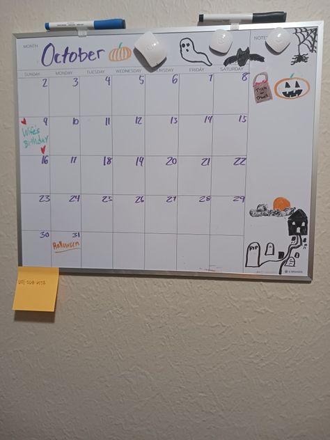 Monthly White Board Ideas, October Calendar Ideas Whiteboard, October Whiteboard Ideas, White Board Calendar Ideas, Cute Whiteboard Ideas, Whiteboard Calendar Ideas, Calendar White Board, White Board Calendar, Calendar Drawing