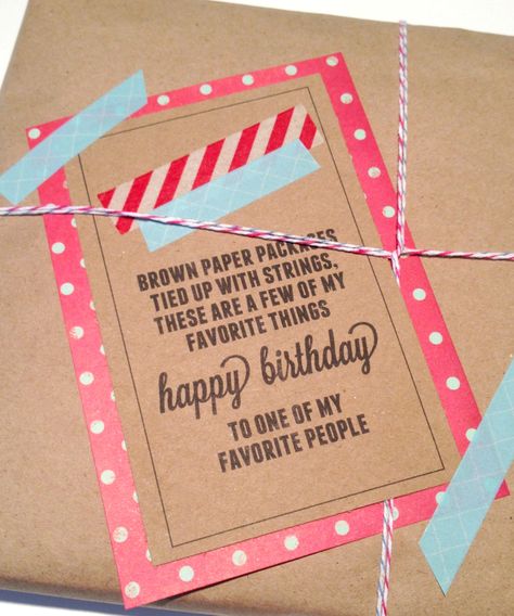 Brown Paper Packages Tied Up With String, Give a Gift of Your Favorite Things. sunshineandhurricanes.com Brown Paper Packages Tied Up With String Printable, General Gift Ideas, Advent Calendar Activities, Favorite Things Party, Gift Tag Printable, Give A Gift, Free Printable Gift Tags, Brown Paper Packages, Free Gift Tags