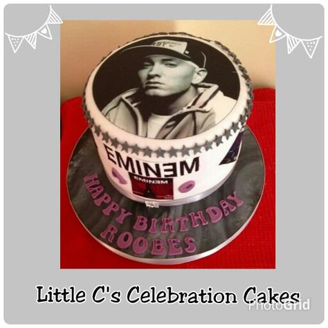 Eminem Birthday Cake, Eminem Cake, Graffiti Party Theme, Eminem Birthday, Sponge Birthday Cake, Graffiti Party, The Slim Shady, Birthday Cake With Photo, 30 Birthday Cake