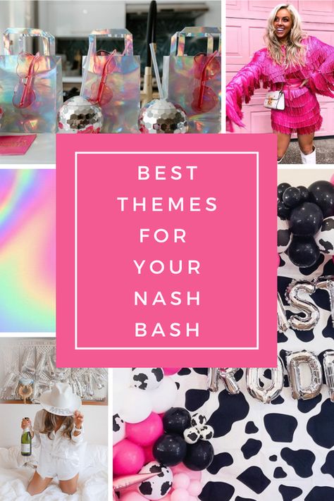 Best Themes for Nashville Bachelorette Parties // Space Cowgirl // Last Rodeo // You Give Me Butterflies // Let's Get Nashty // Got Your Bash 30th Birthday Nashville Theme, Nashville Themed Bachelorette Party Outfits, Bachelorette Trip Themes Nashville, Bachlorette Themes Outfits Nashville, Nashville Party Ideas, Bachelorette Outfit Themes Nashville, Bachelorette Party Themes For Nashville, Bachelorette Theme Ideas Nashville, Nashville Bachelorette Party Outfit Themes