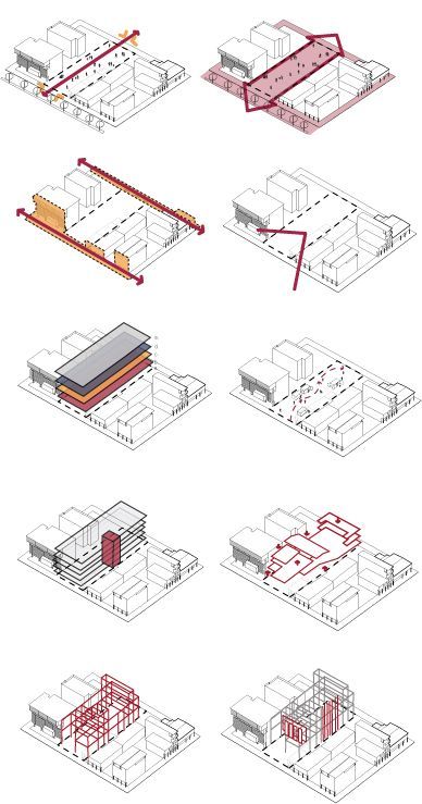 Bjarke Ingels Architecture, Collage Architecture, Urban Design Diagram, Model Architecture, Architecture Sketches, Henning Larsen, Conceptual Drawing, Drawing Hands, Revit Architecture