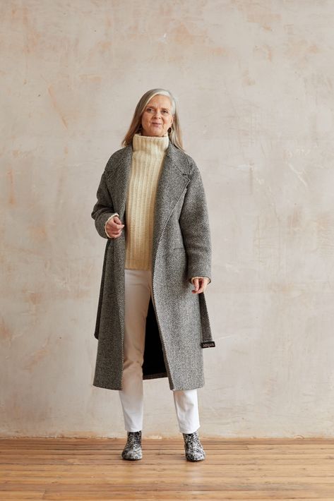 Winter style: choosing quality over quantity Elegant Oversized Sweater Coat For Cold Weather, Elegant Oversized Sweater Coat For Winter, Classic Winter Sweater Coat With Relaxed Fit, Cozy Sweater Coat For Fall, Relaxed Fit, Alyson Walsh, For Older Women Over 60 Coats & Jackets, Tweed Coat Outfit, 70 Year Old Women Fashion, Middle Aged Women Fashion