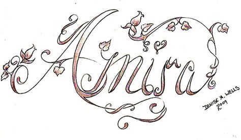 Fancy+Script+Fonts+for+Tattoos | Fancy Script Lettering Tattoo designs by Denise A. Wells Amira Name, Fancy Script Lettering, Script Lettering Tattoo, Fancy Script Font, Lettering Tattoo, Fancy Script, Branding Tools, Sketch Tattoo Design, Fancy Letters