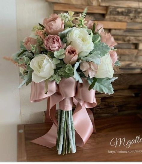 Rose Gold Wedding Bouquet Blush Pink, Xv Flower Bouquet, Dusty Rose And Mauve Bouquet, Blush Bride Bouquet Wedding, Sage Green And Blush Flower Bouquet, Lings Moment Dusty Rose And Mauve, Dusty Rose Floral Centerpiece, Dusty Rose And Eucalyptus Centerpieces, How To Display Bridesmaid Bouquets At Reception