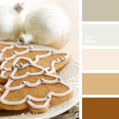 beige, biscuit color, brown, ginger cookies color, gray, home color schemes, New Year color schemes, New Year colors Pallets Color, In Color Balance, Flat Bedroom, Christmas Colour Schemes, Christmas Palette, Combination Color, Biscuit Color, Palettes Color, Nature Winter