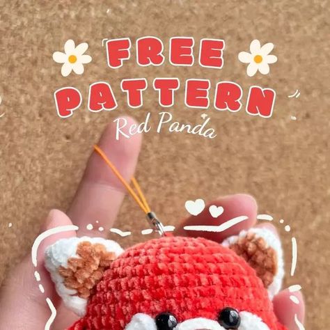 KeinMaker on Instagram: "Hey there, my lovely follower 😊✨! ✨Just a little heads-up as I spilled the beans in my last post – Keinmaker's got a delightful surprise coming your way, a token of appreciation for showering Kein with your love. 🤩I'm super excited to share a snuggly red panda pattern with all of you, totally on the house ! A massive thank you for being the best part of Keinmaker's journey.🌟 _____________ #amigurumpattern #redpandapattern #freepattern #Handmade #amigurumi #yarnlove #crochet #cute #diy #häkeln #crocheting #crochetdoll #amigurumidoll #craft #yarn #virka #amigurumilove #lovely #crochetpattern #amigurumitoy #crochetaddict #instacrochet #crochetlover #amigurumicrochet #hobbii #plushiesofinstagram" Love Crochet Pattern, Amigurumi Crochet Keychain, Thank You Crafts, Red Crochet Patterns, Crochet Red Panda Pattern Free, Red Panda Crochet Free Pattern, Red Amigurumi, Crochet Red Panda, Red Panda Crochet