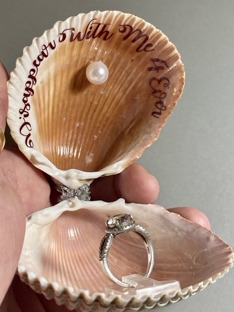 Bride Shower, Mermaid Core, Mermaid Aesthetic, Dream Engagement, Dream Engagement Rings, Seashell Crafts, Shell Crafts, Summer Crafts, Dream Jewelry