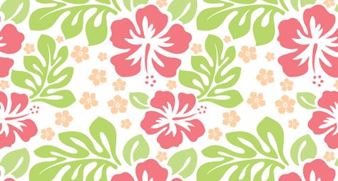 Vector Art: Seamless Hibiscus Pattern Hibiscus Flower Wallpaper Aesthetic, Hawaii Flowers, Cute Summer Wallpapers, Tropical Wallpaper, Seamless Textures, Hibiscus Flower, Summer Wallpaper, Laptop Wallpaper, Computer Wallpaper