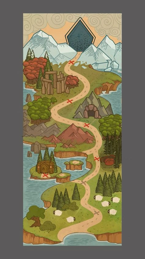 Fantasy Map Making, Card Ui, Map Games, Monster Book Of Monsters, Video Game Posters, Game Themes, Keys Art, Encaustic Art, Minecraft Fan Art