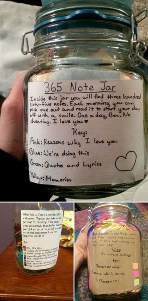 365 Note Jar, Gifts For Boyfriend Long Distance, 365 Jar, Stocking Stuffers For Teens, Reasons Why I Love You, Stocking Stuffers For Men, Diy Gifts For Friends, Why I Love You, Navidad Diy