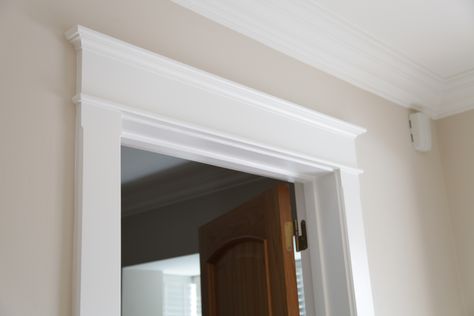 Focal Designs » Portfolio Categories » Colonial Style Door Trim Door Casing Ideas Moldings, Window Trim Ideas Interior, Trim Molding Ideas, Traditional Interior Doors, Colonial Home Interior, Colonial Door, Interior Door Trim, Colonial Farmhouse, Colonial Interior