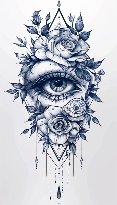 Visual masterpiece presented by ThetaCursed, License: CC BY-NC 4.0 Women Clavicle Tattoo, Round Tattoos For Women, Female Face Tattoo Design, Nice Tatoos, Simple Neck Tattoos, Drawing Of An Eye, Girl Flower Tattoos, Ethereal Tattoos, Clavicle Tattoo