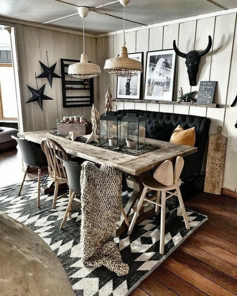 Attractive Western Dining Room Décor Cowgirl Decor, Western Bedroom Decor, Ranch House Decor, Western Rooms, Western Home, Casa Country, Bohemian Home Decor, Modern Western, Western Homes