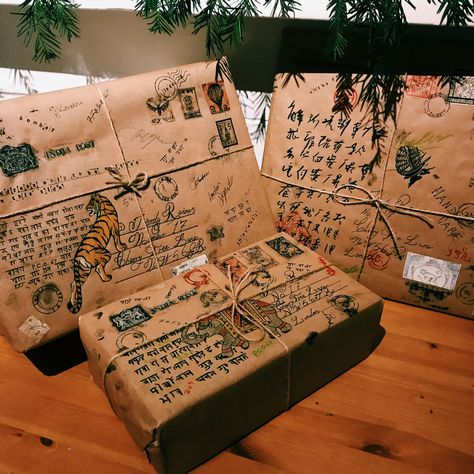 Brown Paper Gift Wrapping Ideas, Mount Snowdon, Sweet Wrappers, Brown Paper Package, Wrapping Presents, Drawing Bag, Brown Paper Packages, Vintage Packaging, Indian Elephant