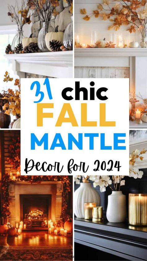 Fall Decor Mantle Ideas, Mantel Layering Decor, Decorate Mantle Fireplace, Fall Mantle Decor Ideas, Simple Fall Mantle Decor, Mantle Fall Decor, Simple Fall Mantle, Thanksgiving Mantle Decor, Fall Fireplace Decor Mantles