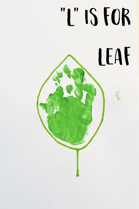 Letter "L" Leaf Handprint Art for Preschoolers Letter L Handprint, Alphabet Footprints, Letter I Crafts For Preschoolers, Handprint Leaf, Handprint Alphabet, Letter L Crafts, Art For Preschoolers, L Is For Lion, Creative Curriculum Preschool