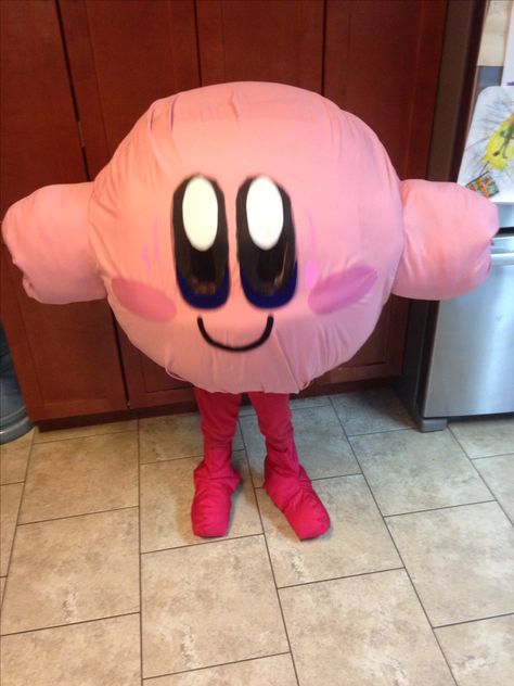 Handmade Kirby Halloween costume!!   Our son loved it!! Halloween Costume Weeb, Kirby Halloween Costume, Kirby Outfit, Diy Kirby, Kirby Costume, Kirby Halloween, Kirby Party, Diy Costumes Kids, Kirby Stuff