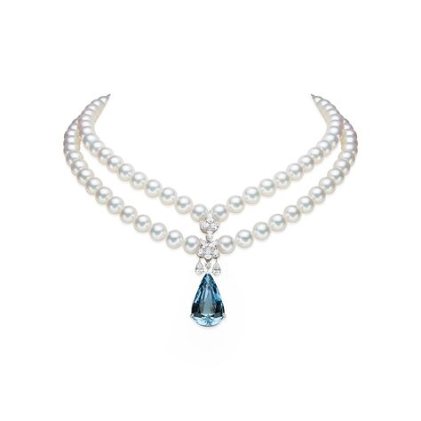 Aquamarine and Akoya Cultured Pearl Necklace with Diamonds in 18K White Gold $132,000.00 Bridal Diamond Necklace, The Bling Ring, Necklace With Diamonds, Fancy Jewelry Necklace, Aquamarine Necklace, Cultured Pearl Necklace, Indian Wedding Jewelry, Girly Accessories, Royal Jewels