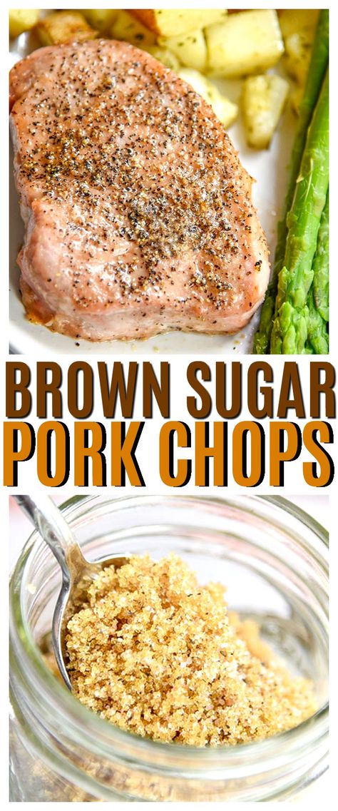 3 Ingredient Brown Sugar Pork Chops will be your new favorite pork chop recipe. If you love easy pork chop recipes this one is made for you! via @CourtneysSweets Best Pork Chop Recipe, Brown Sugar Pork Chops, Boneless Pork Chop Recipes, Pork Chop Recipes Crockpot, Pork Chop Recipe, Easy Pork Chops, Easy Pork Chop Recipes, Pork Chop Recipes Baked, Pork Chop Dinner