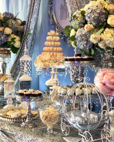 Fairytale Wedding Dessert Table, Fairytale Dessert Table, Fairytale Desserts, Wedding Jokes, Chandelier Cake Stand, Fairytale Decor, Disney Inspired Wedding, Dessert Presentation, Princess Tea Party