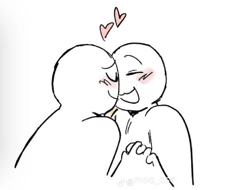 Soft Kisses Reference, Otp Drawing Poses Cute, Two Characters Kissing Reference, Couples Reaction Pics, Drawing Poses For Couples, Drawing Bases 2 People Couple, Kissing Draw Reference Funny, Drawing Pose Reference Kiss, Wholesome Couple Poses Drawing