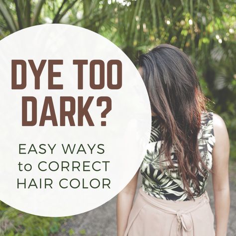 Did your DIY dye job go awry? Stylist mess up your shade? Learn how to lighten your hair color if it How To Lighten Brown Hair, Lighten Hair At Home, Lighten Dyed Hair, Remove Permanent Hair Dye, Wash Out Hair Dye, Removing Permanent Hair Color, Lightening Dark Hair, Faded Hair Color, Wash Out Hair Color