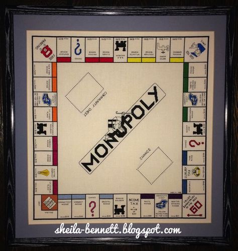 Sheila Bennett, Cross Stitch Ideas, Cross Stitch Games, Cross Stitch Embroidery Patterns, Monopoly Board, Cross Stitch Love, Cross Stitch Baby, Needlepoint Patterns, Stitch Embroidery