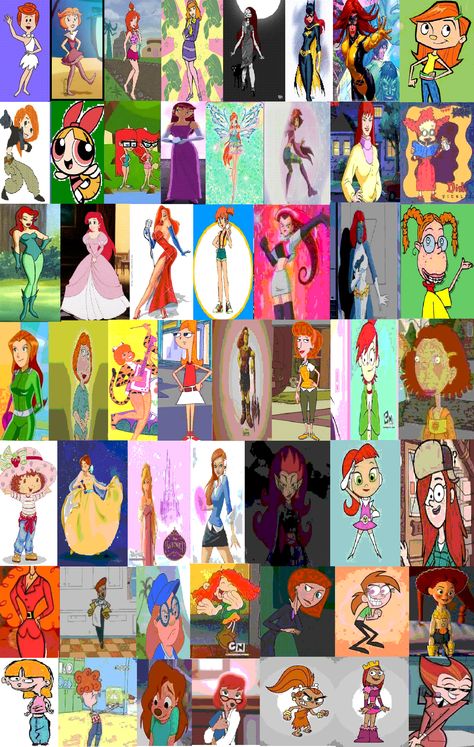 Famous Fictional Redheads Redhead Cartoon Characters, Redhead Cartoon, Black And Red Hair, Red Hair Cartoon, 90s Cartoon Characters, Hair Cartoon, Hairstyles Ideas, Inspirational Books, Best Hairstyles