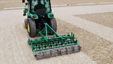 horse arena maintenance drag Horse Organization, Arena Drag, Covered Riding Arena, Arena Design, Arena Footing, Equine Facility, Dressage Arena, Horse Farm Ideas, Riding Arena