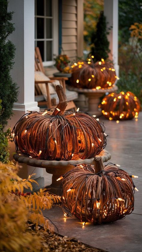 Outdoor Decor Ideas, Fall Decor Inspiration, Fall Deco, Diy Fall Wreath, Christmas Themes Decorations, Autumn Decorating, Halloween Party Diy, Fall Outdoor Decor, Fall Decorations Porch