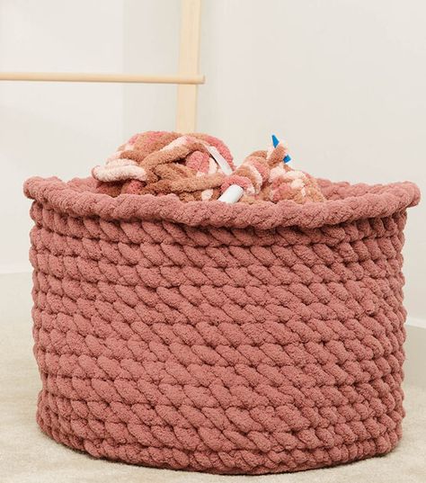 Yarn Baskets, Basket Crochet Pattern, Crochet Store, Yarn Basket, Big Yarn, Jumbo Yarn, Basket Crochet, Anchor Embroidery, Easter Fabric