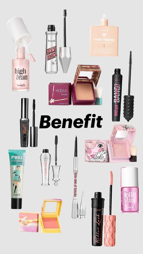 #benefit #makeup #brand Benefit Makeup Products, Benefit Watts Up Highlighter, Hola Benefit Bronzer, Benefit Eyeliner, Benefit Precisely My Brow, High Beam Benefit, Benefit Cosmetics Brow, Benefit Hoola, Gimme Brow