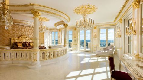 Photos: Inside Florida mega-mansion inspired by Versailles Mansion Bedroom, Florida Mansion, Fancy Bedroom, Royal Bedroom, Luxury Bedroom Design, Luxury Bedroom Master, Expensive Houses, Mansion Interior, Mansions Luxury