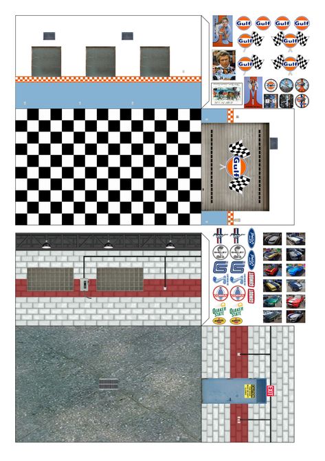 Diy Hot Wheels Garage, Hot Wheels Garage Diy, Hot Wheels Diy, Diy Diorama, Paper Models House, Diecast Cars Display, Paper House Template, Diorama 1:64, Paper Airplane Models