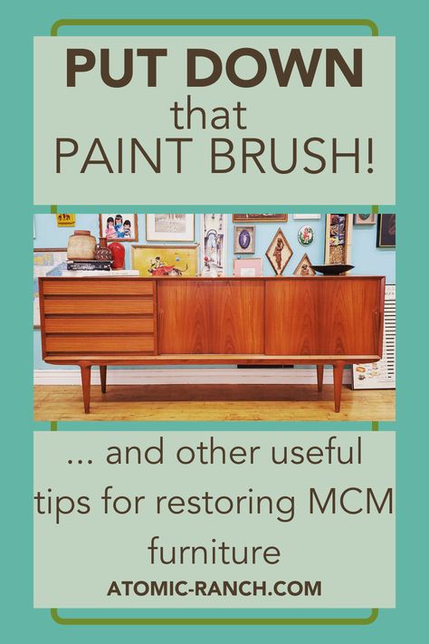 Refinishing Mid Century Modern Furniture, Restoring Mid Century Furniture, Mcm Diy Furniture, Painting Mcm Furniture, Painting Mid Century Furniture, Midcentury Modern Painted Furniture, Refinishing Mcm Furniture, Restore Teak Furniture, Restore Mid Century Furniture