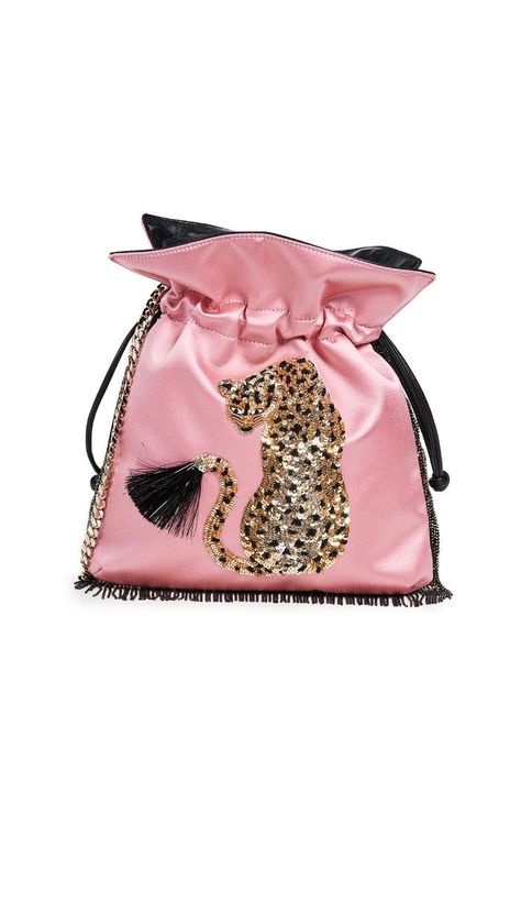 Les Petits Joueurs Trilly Cheetah Pouch Small Drawstring Pouch, Cinched Top, Handbag Trends, Small Drawstring Bag, Pouch Bags, Latest Handbags, Diy Handbag, Potli Bags, Pretty Bags