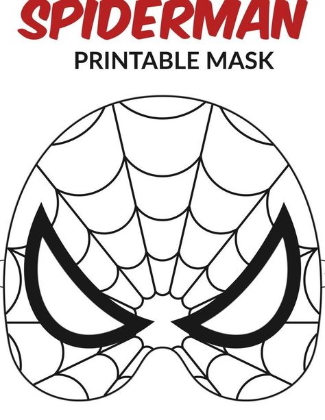 Spiderman Mask Template, Superhero Mask Template, Spiderman Birthday Party Ideas, Diy Costumes Kids Boys, Mask Templates, Diy Superhero, Coloring Crafts, Coloring Mask, Superhero Mask