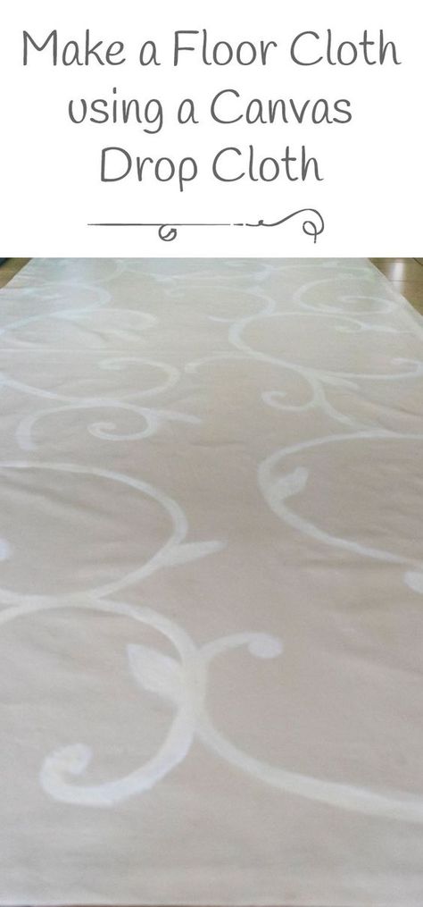 Floor Cloth Diy, Drop Cloth Rug, Painted Floor Cloths, Canvas Drop Cloths, Floor Cloths, Paint Drop, Diy Projects For Beginners, Painted Floor, Diy Projects For The Home