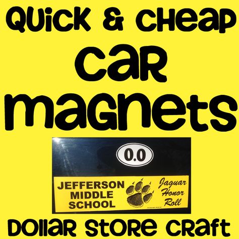 Don’t want to put a sticker on your vehicle? Here is a quick & cheap way to turn your bumper stickers into car magnets! Buy a magnetic vent cover. I got mine for $1 at Dollar Tree. Stick your bumper stickers to the top side of the magnet. Cut them out and stick to your … Diy Bumper Stickers, Diy Car Magnet, Living Independently, Diy Bumper, How To Make Magnets, Magnetic Car Signs, Diy Magnets, Homemade Cleaning Supplies, Car Things