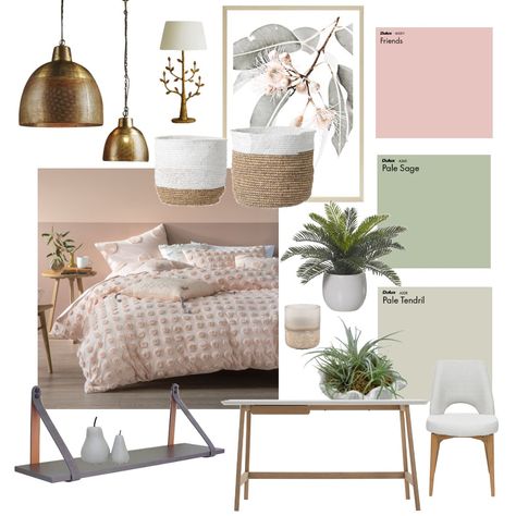 Blush And Sage Home Decor, Sage Green And Blush Decor, Sage Green And Blush Bedroom Ideas, Blush Sage Bedroom, Sage Green And Blush Aesthetic, Sage Green And Blush Living Room, Sage Blush Bedroom, Blush Pink And Green Bedroom, Sage And Blush Bedroom