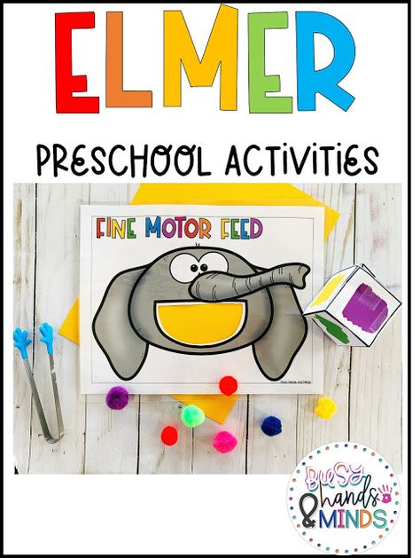 Elmer Book Activities, Hands On Preschool, Rhyming Activities Preschool, Physical Development Activities, Zoo Animals Preschool, Preschool Zoo Theme, Color Activities For Toddlers, Math Activities For Toddlers, Elmer The Elephants