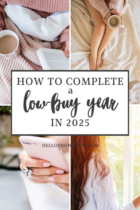 Could you stop shopping for a full year? Could you intentionally buy things instead of impulse shopping for a full year? We did! Here's how to complete a low buy year for 2025 (and beyond if you feel like it)!  #lowbuyyear #nobuyyear #nobuy #lowbuy Fullness Hack, Low Maintenance Lifestyle, How To Stop Shopping, Frugal Minimalism, Money Therapy, No Buy Year, Budget Aesthetic, Life In A Year, Impulse Shopping