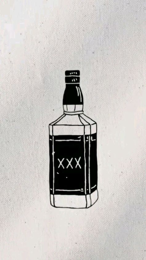 Jameson Bottle Drawing, Traditional Whiskey Bottle Tattoo, Liquor Bottle Tattoo, Alcoholic Tattoo, Liquor Tattoo, Whiskey Bottle Tattoo, Flask Tattoo, Alcohol Tattoo, Whiskey Tattoo