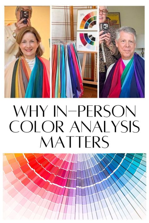 Discover the benefits of in-person color analysis, including personalized season colors, color analysis makeup guidance, and ongoing support for your seasonal wardrobe. Color Analysis Test, Coastal Chic Style, Personal Color Analysis, Sophisticated Casual, Style Over 50, Fall Gathering, Colour Analysis, Seasonal Color Analysis, Seasonal Wardrobe