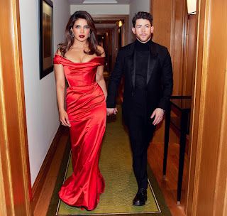 Priyanka And Nick, Priyanka Chopra Wedding, Red Satin Gown, Reception Gowns, African Print Maxi Skirt, Black Attire, A Love So Beautiful, Gown Inspiration, Stylish Celebrities