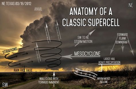 Weather Book, Supercell Thunderstorm, Mammatus Clouds, Weather Books, Weather Science, Storm Chasing, Severe Storms, Weather And Climate, Meteorology