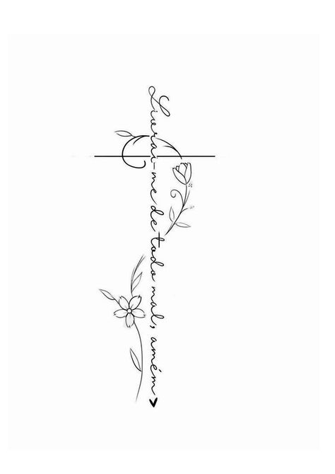 Spine Tattoos Christian, Spine Tattoos Bible Verse, Pretty Tattoos For Women Back, Small Cross With Flowers Tattoo, Scripture Spine Tattoos For Women, Back Cross Tattoo Women, Dainty Floral Spine Tattoo, Bible Verse Spine Tattoos For Women, With Grace Tattoo