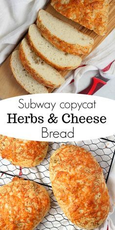 Italian Herbs And Cheese Bread, Herb And Cheese Bread, Subway Copycat, Bread Types, Easy Bread Machine Recipes, Easy Bread Recipe, Bread Maker Recipes, Italian Herbs, Homemade Bread Recipes Easy